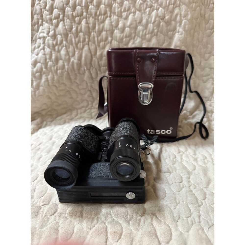 Vintage Tasco 7x20 Binoculars Camera Style Integrated Binocular System with Case